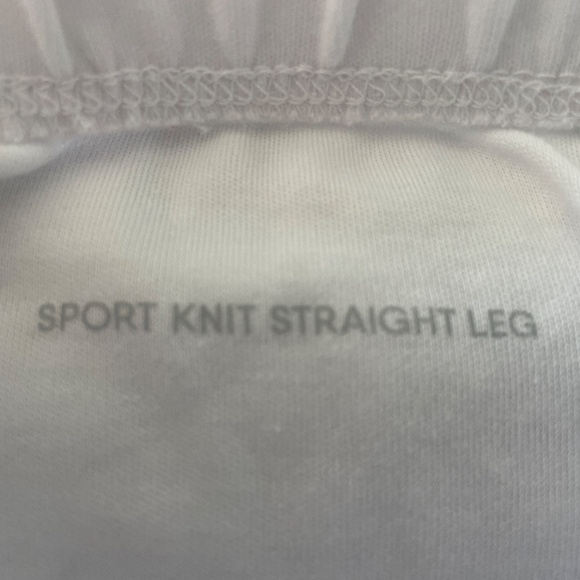 Lands End Womens Pants L Large TALL Sport Knit Straight Leg High Waist White - Picture 4 of 7